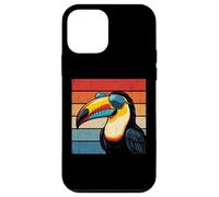 Carcasa para iPhone 12 Mini Cool Tucán Retro Puesta de Sol Vintage Amante de pájaros Desgastados