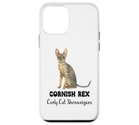 Carcasa para iPhone 12 Mini Cornish Rex Cat Funny Diching Curly Cat Travesuras