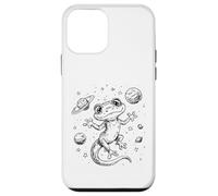 Carcasa para iPhone 12 Mini Cosmic Lizard Explorer Planetas Estrellas Universo Diseño