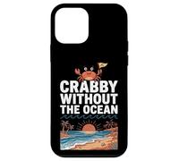 Carcasa para iPhone 12 Mini Crabby Without The Ocean Funny Beach Vacation Crab