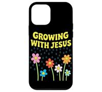 Carcasa para iPhone 12 Mini Creciendo con Jesús Cita Inspiradora Cristiana Adoración