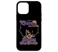 Carcasa para iPhone 12 Mini Cumpleaños de enero, para Mujeres, Afro Chica, Reina Negra