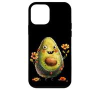 Carcasa para iPhone 12 Mini Cute Avocado Graphic For Vegan Women and Girls Happy Face