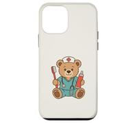 Carcasa para iPhone 12 Mini Cute Dental Nurse Teddy Bear Student Dentist Office Staff