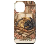 Carcasa para iPhone 12 Mini Cute Dragon Wings Book Lover Librarian Fantasy Bookish