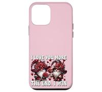 Carcasa para iPhone 12 Mini Cute GNOME I Love You More The End I Win Pink Valentines