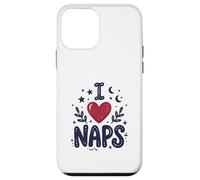 Carcasa para iPhone 12 Mini Cute I Heart Naps Design for Moms, Sleepy Girl Funny Mom