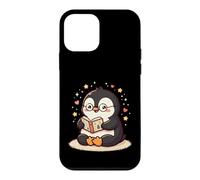 Carcasa para iPhone 12 Mini Cute Penguin Reading Book Lover Art