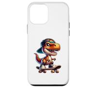 Carcasa para iPhone 12 Mini Cute T-Rex Skateboard Baby Dinosaur Cartoon for Kids