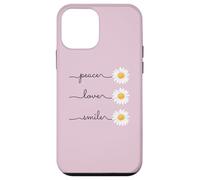 Carcasa para iPhone 12 Mini Daisy Plant Peace Love Smile Common Daisy Flower