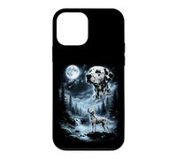 Carcasa para iPhone 12 Mini Dálmata Aullando a la Luna Retro 90's Dog