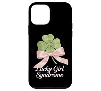 Carcasa para iPhone 12 Mini Día de San Patricio Coquette Bow Shamrock Lucky Girl Síndrome