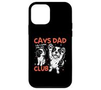 Carcasa para iPhone 12 Mini Día del Padre de los Cavs Dad Club King Charles Cavalier Dog Dad Man
