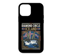 Carcasa para iPhone 12 Mini Diamond Circle Islandia Cascadas Ruta Escénica Vintage