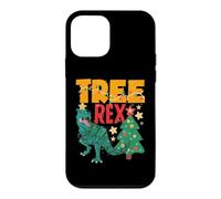 Carcasa para iPhone 12 Mini Dinosaurio Árbol de Navidad Rex Pijamas Hombres Niños Luces de Navidad