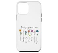 Carcasa para iPhone 12 Mini Dios Dice Que Eres único Especial Fuerte fe Cristiana