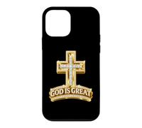 Carcasa para iPhone 12 Mini Dios es Gran Fe Cruz Espíritu Positivo Creer Religioso