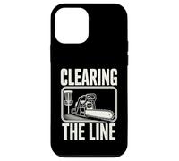 Carcasa para iPhone 12 Mini Disc Golf Clearing The Line, Motosierra, Jugador de Golf en Disco