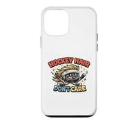 Carcasa para iPhone 12 Mini Disco de Hockey sobre Hielo Hair Don't Care, Retro y Vintage