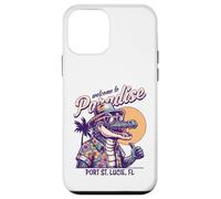Carcasa para iPhone 12 Mini Diseño de Estilo Retro de cocodrilo Port St Lucie Florida Paradise