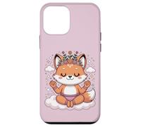 Carcasa para iPhone 12 Mini Diseño de Mandala en Postura de Loto para atención Plena, Lindo Zorro de Yoga