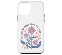 Carcasa para iPhone 12 Mini Diseño Floral Cristiano de Bloom Where God Plante You