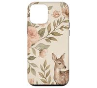 Carcasa para iPhone 12 Mini Diseño Floral de Ciervos del Bosque de Mariposas