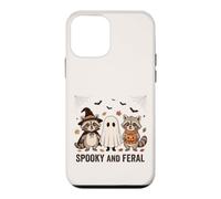 Carcasa para iPhone 12 Mini Disfraces de Halloween espeluznantes y Salvajes de Mapache y Fantasma