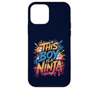 Carcasa para iPhone 12 Mini Divertida Fiesta de cumpleaños de This Boy Is a Ninjas Warrior Kid