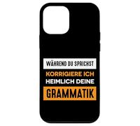 Carcasa para iPhone 12 Mini Divertida Frase en alemán Ich corrigiere Deine Grammatik.