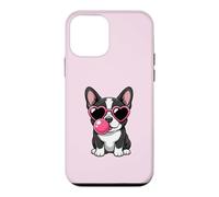 Carcasa para iPhone 12 Mini Divertidas Gafas de Sol Border Collie Heart Valentine Puppy Love