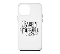 Carcasa para iPhone 12 Mini Divertidas Letras Negras adornadas de Jane Austen Barely Tolerable