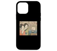 Carcasa para iPhone 12 Mini Divertido Arte Japonés Meme Gato Mujeres Señalando Ukiyoe