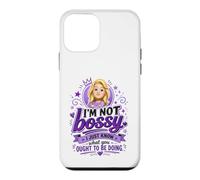 Carcasa para iPhone 12 Mini Divertido Bossy Rubia De Dibujos Animados Mujer Púrpura Reina