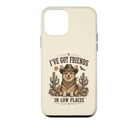 Carcasa para iPhone 12 Mini Divertido Corgi Cowboy in Low Places Country Friends Dog Humor