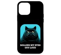 Carcasa para iPhone 12 Mini Divertido Gato Molesto rodando mis Ojos ruidosamente sarcástico Gato Kawaii