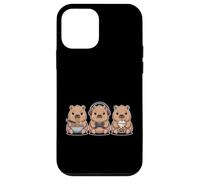 Carcasa para iPhone 12 Mini Divertido Kawaii Capybara Ramen Gaming Boba Trio