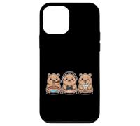 Carcasa para iPhone 12 Mini Divertido Kawaii Capybara Ramen Gaming Boba Trio