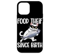Carcasa para iPhone 12 Mini Divertido ladrón de Comida para Gatos Desde el Nacimiento Amante de los Gatos Humor Dueño de Gato