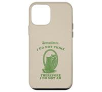 Carcasa para iPhone 12 Mini Divertido Mapache Filosofía Broma Humor Introvertido Arte Vintage