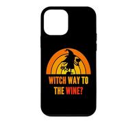 Carcasa para iPhone 12 Mini Divertidos dichos de Halloween para Mujeres y Mujeres de Witch Way to The Wine