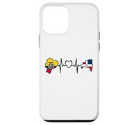 Carcasa para iPhone 12 Mini Dominican Ecuadorian Heartbeat Ecuador Flag Heritage