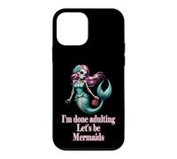 Carcasa para iPhone 12 Mini Done Adulting Sassy Let's be Mermaids Divertido Regalo de Calavera de azúcar