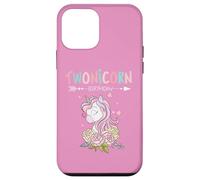 Carcasa para iPhone 12 Mini Dos Nicorn Magical Celebration 2º Cumpleaños Unicornio Niñas