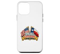 Carcasa para iPhone 12 Mini Dual Citizen Texas American Flag Patriotic Funny Pride
