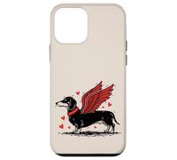 Carcasa para iPhone 12 Mini Dueño de Perro Salchicha con alas de ángel Lindo Perro Salchicha