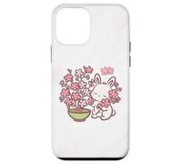 Carcasa para iPhone 12 Mini Easter Bunny Pink Sakura Flower Cute Japanese Cherry Blossom