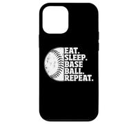 Carcasa para iPhone 12 Mini Eat Sleep Baseball Repeat Softball Catcher Batter Baseballer