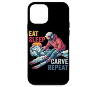 Carcasa para iPhone 12 Mini Eat Sleep Carve Repeat - Ski Driver Sunset Ski Design