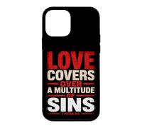 Carcasa para iPhone 12 Mini El Amor Cubre pecados Pedro 4 8 versículo bíblico